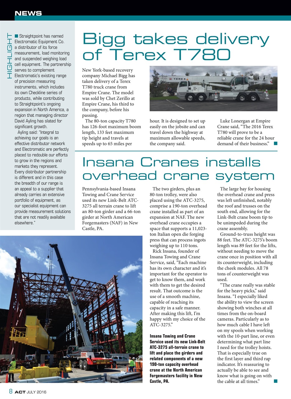 American Cranes Transport Magazine July Back Issue