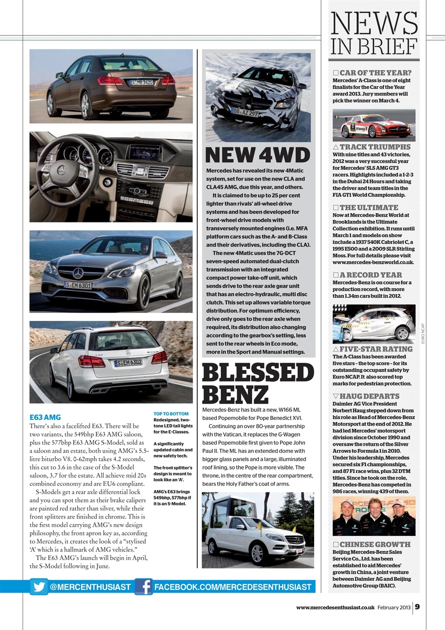 Mercedes Enthusiast Magazine February Back Issue