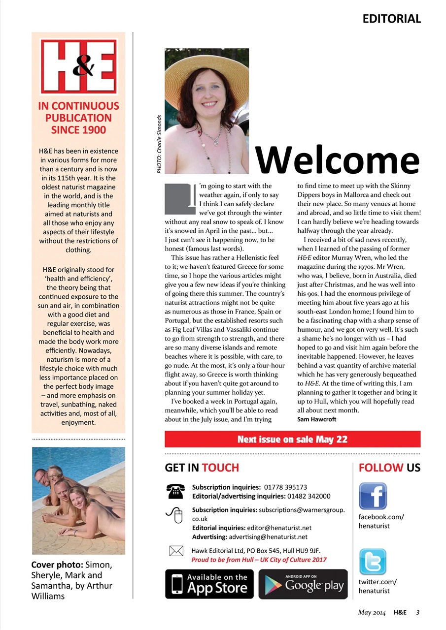 H E Naturist Magazine May Back Issue