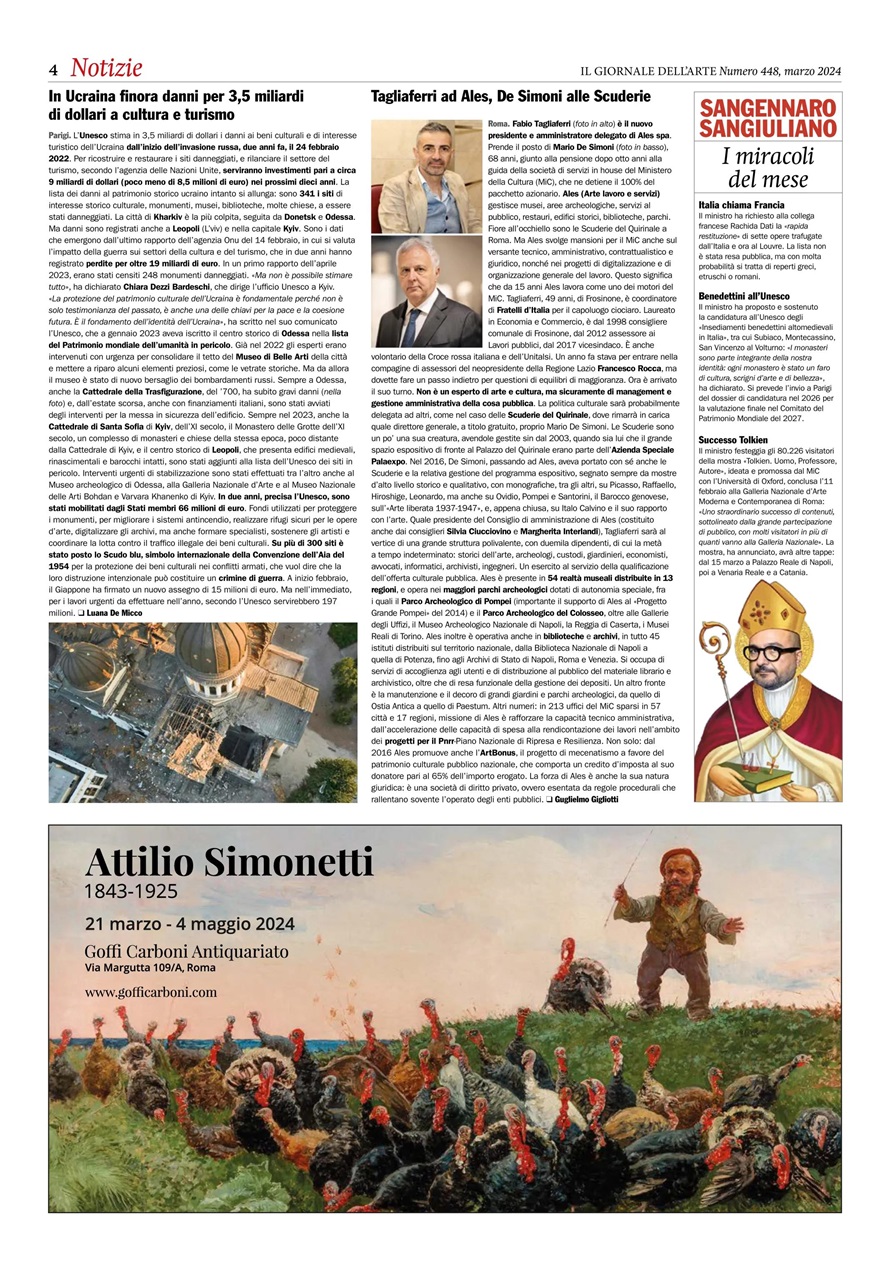 Il Giornale Dellarte Magazine Abbonamenti E Marzo Edizione