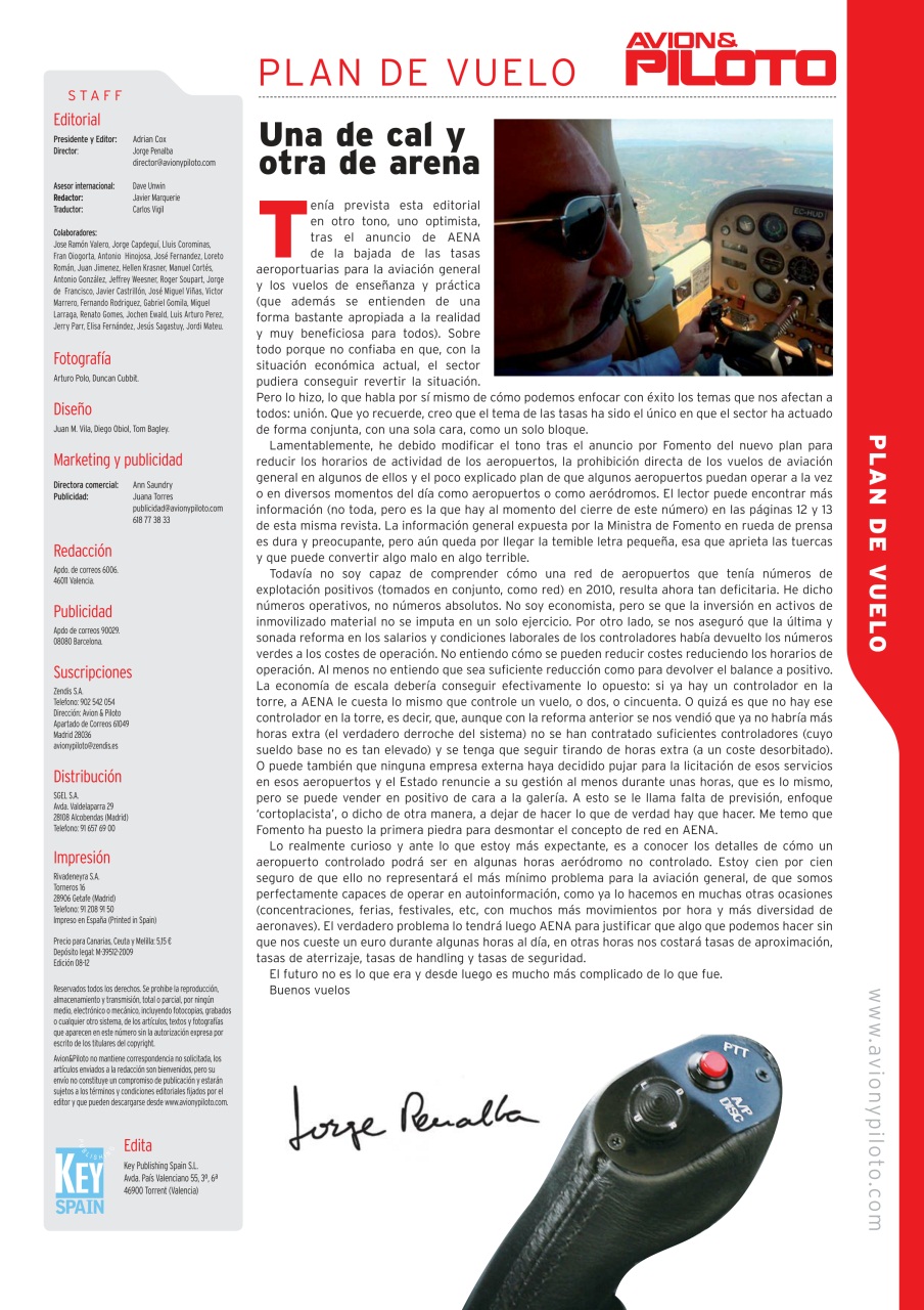 Revista Avion Piloto Magazine N Mero Back Issue