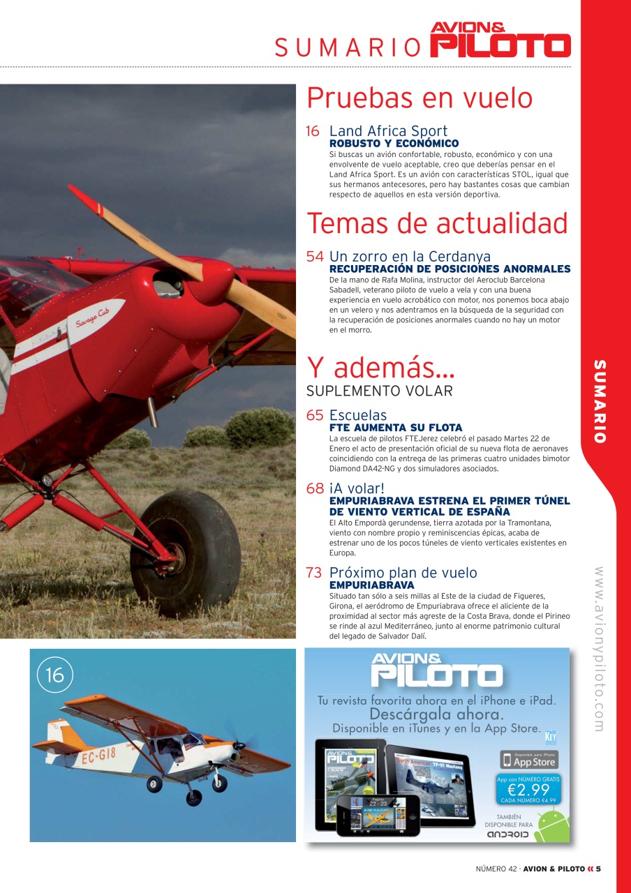 Revista Avion Piloto Magazine Número 42 Subscriptions Pocketmags