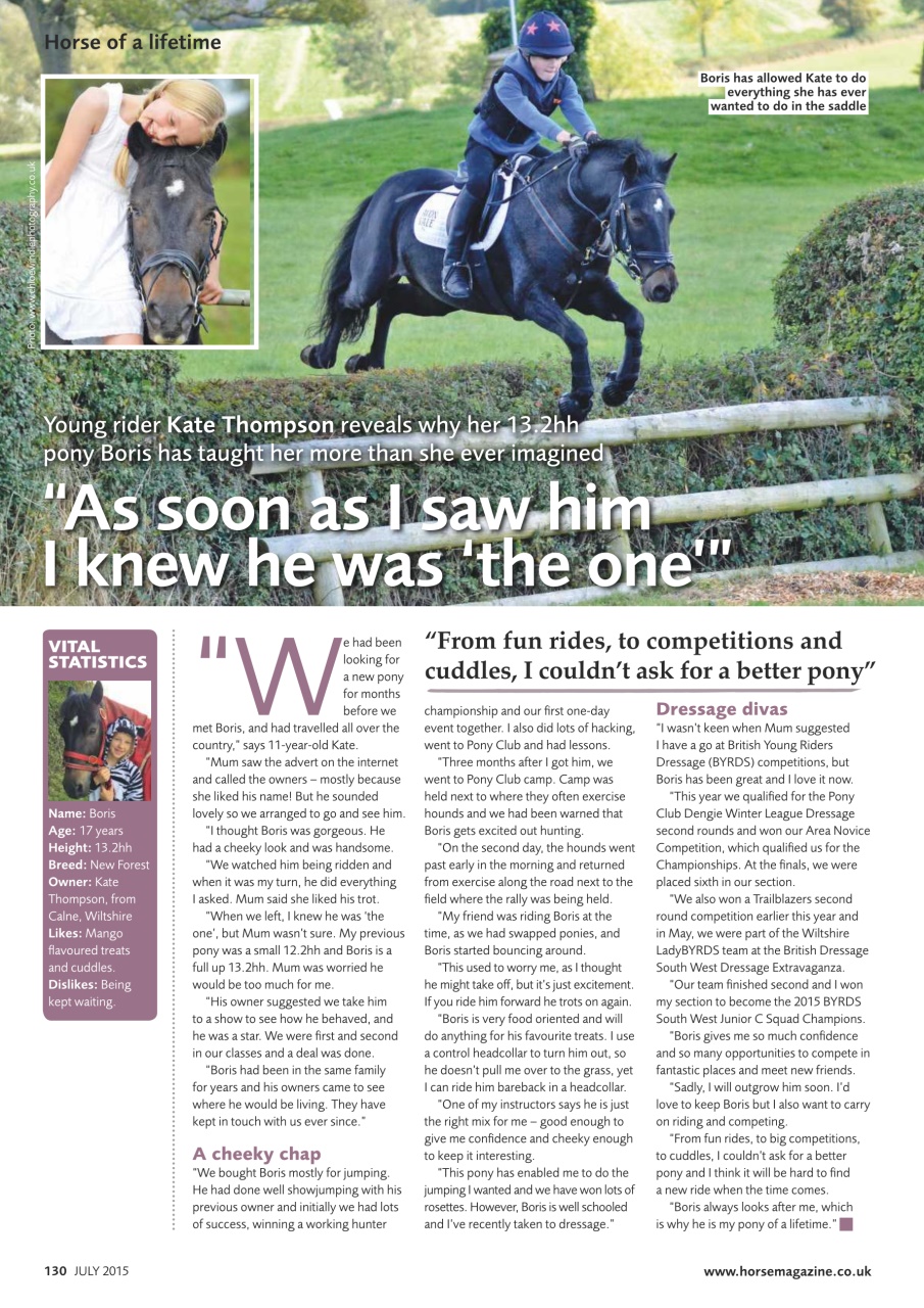 Horse Magazine July 2015 Back Issue