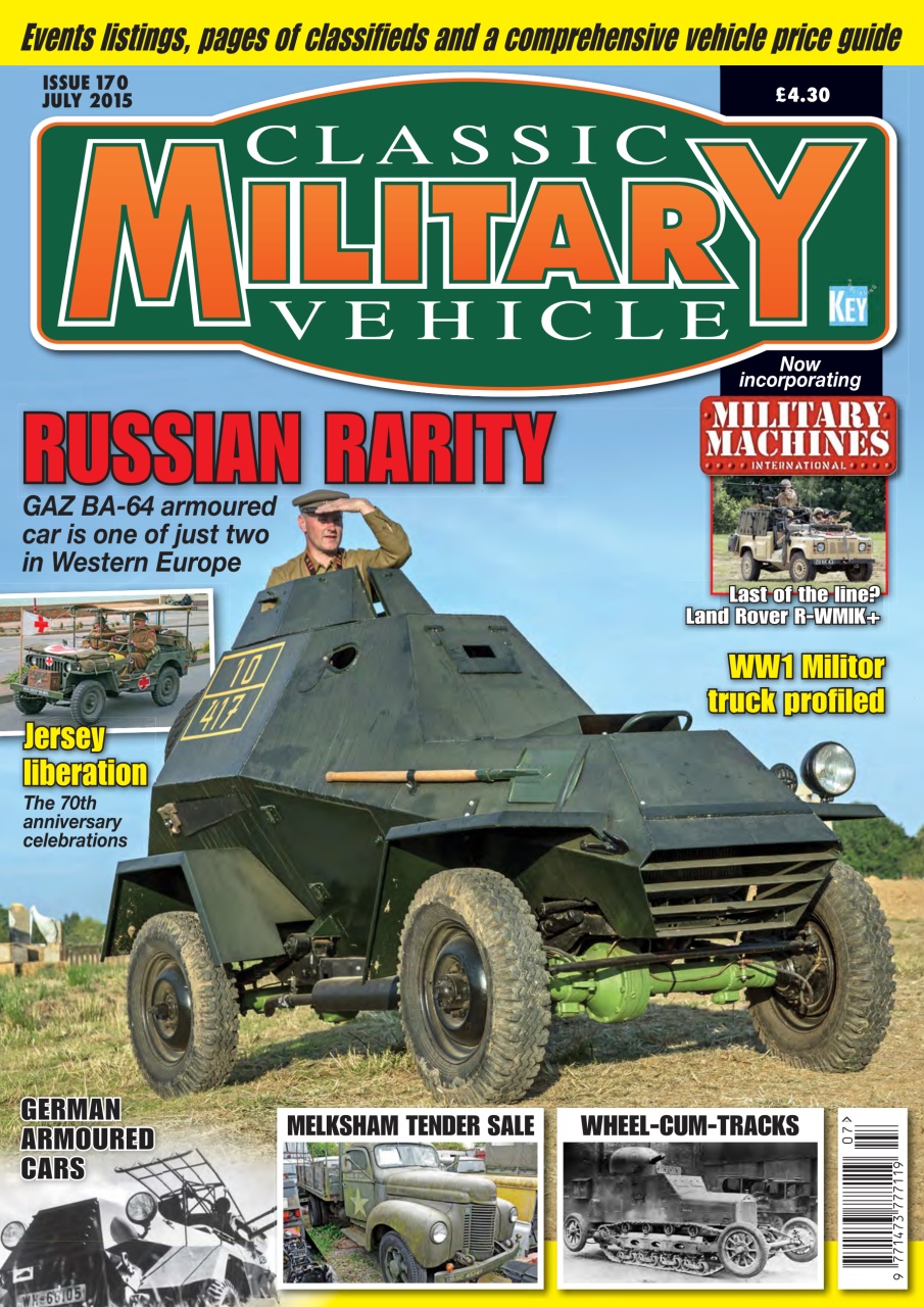 Classic Military Vehicle Magazine July 2015 Back Issue