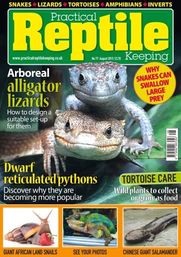 Practical Reptile Keeping Magazine - No. 77 Arboreal Alligator Lizards Back Issue