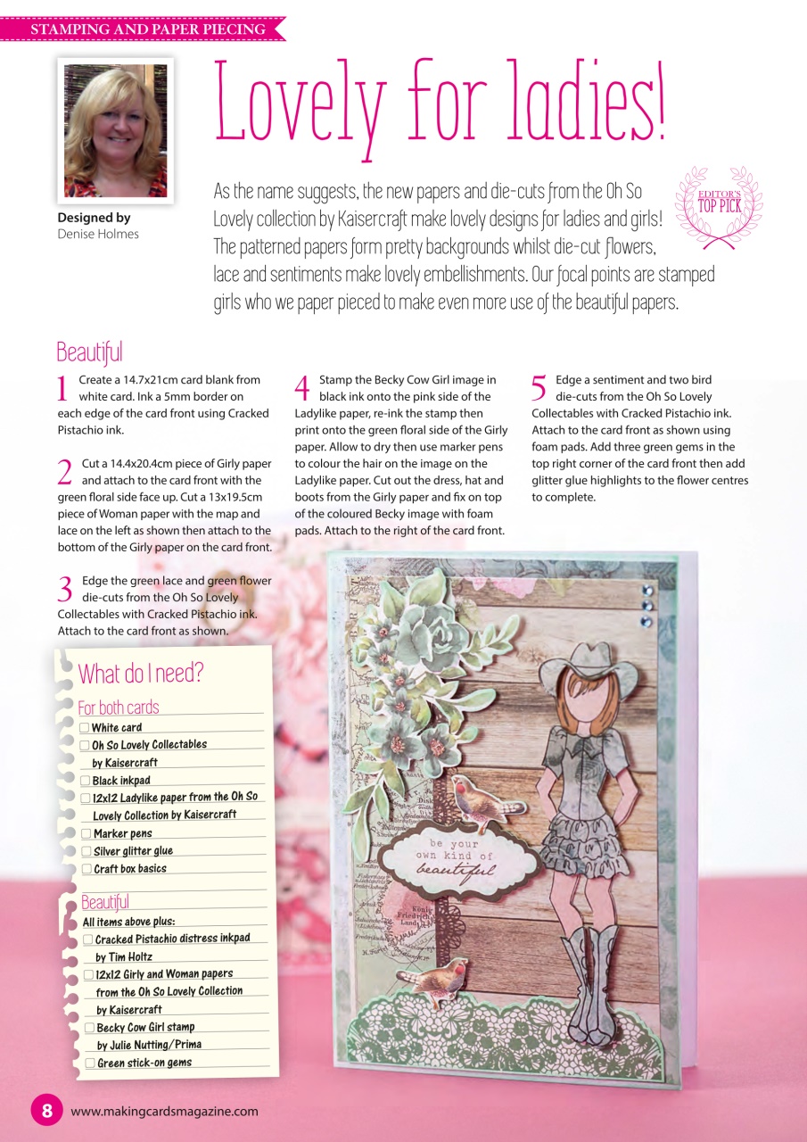 Making Cards & Papercraft Magazine August 2015 Subscriptions Pocketmags