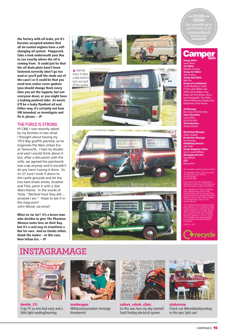 VW Camper Magazine Summer 15 Back Issue