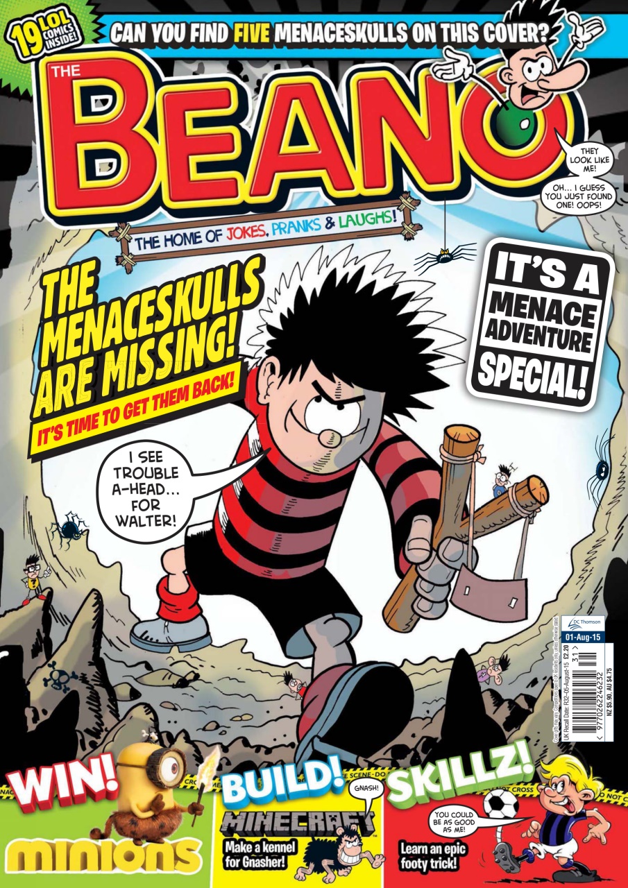 Beano Magazine - 1st August 2015 Back Issue