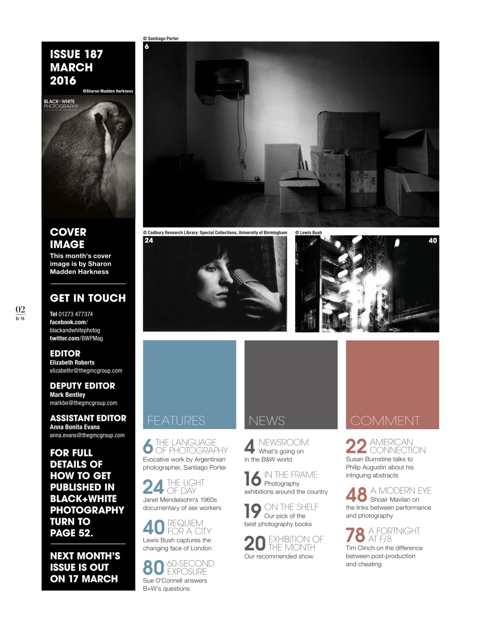 Black+White Photography Magazine March 2016 Back Issue