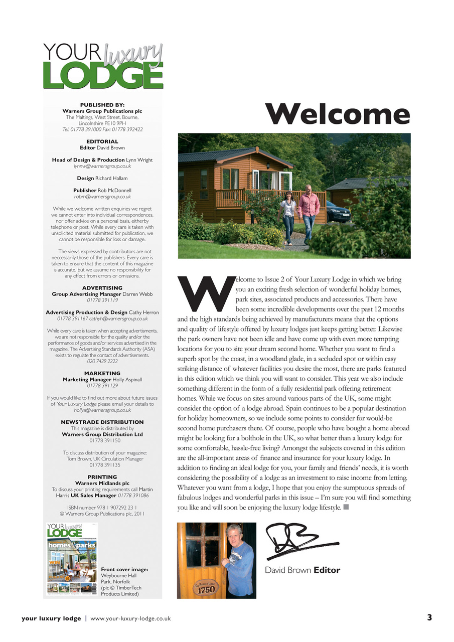 Your Luxury Lodge Magazine - Issue 2 Back Issue