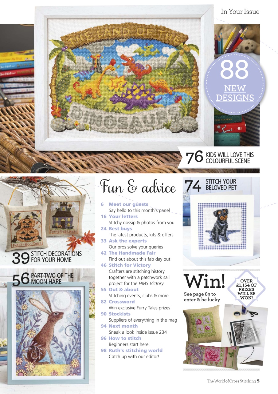 The World of Cross Stitching Magazine October 2015 Back Issue