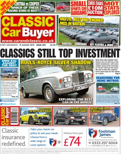 Classic Car Buyer Magazine - No. 292 Classics still top investment Back