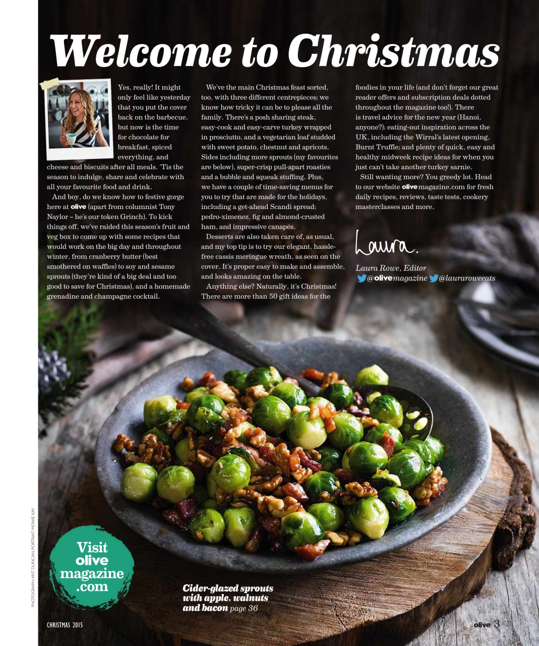 Olive Magazine Christmas issue 2015 Back Issue