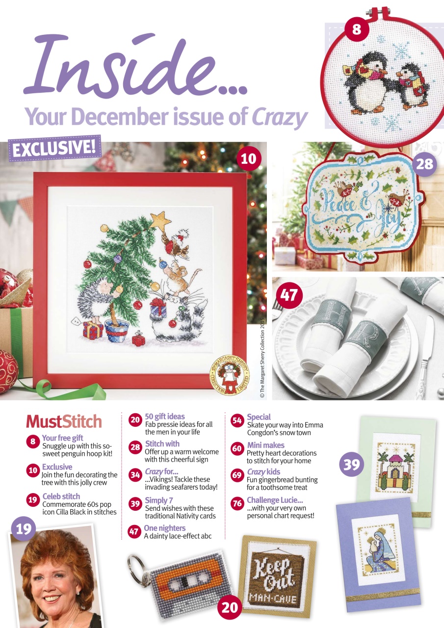 Cross Stitch Crazy Magazine December 2015 Back Issue