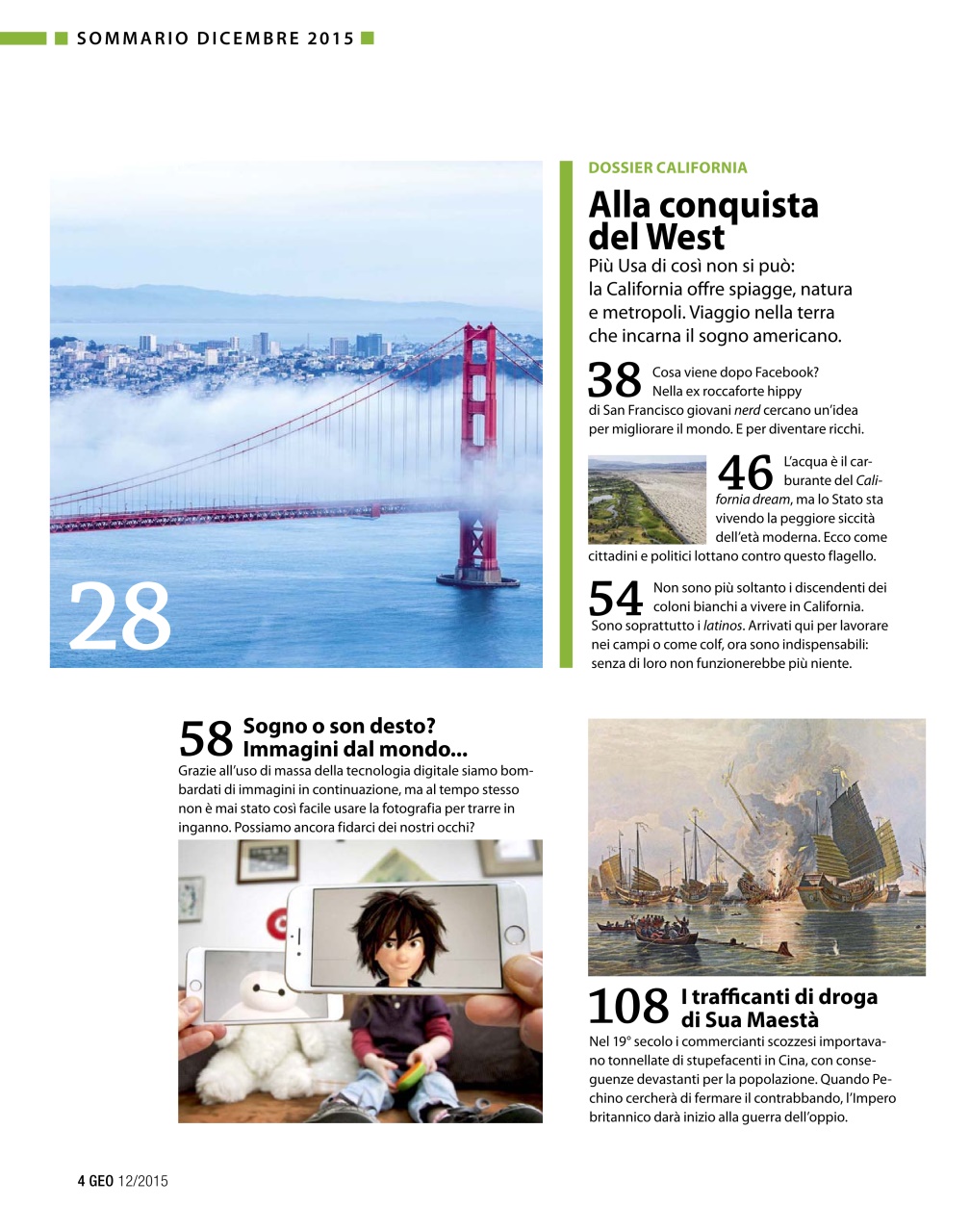 GEO Magazine Subscriptions and 120 - Dicembre 2015 Issue