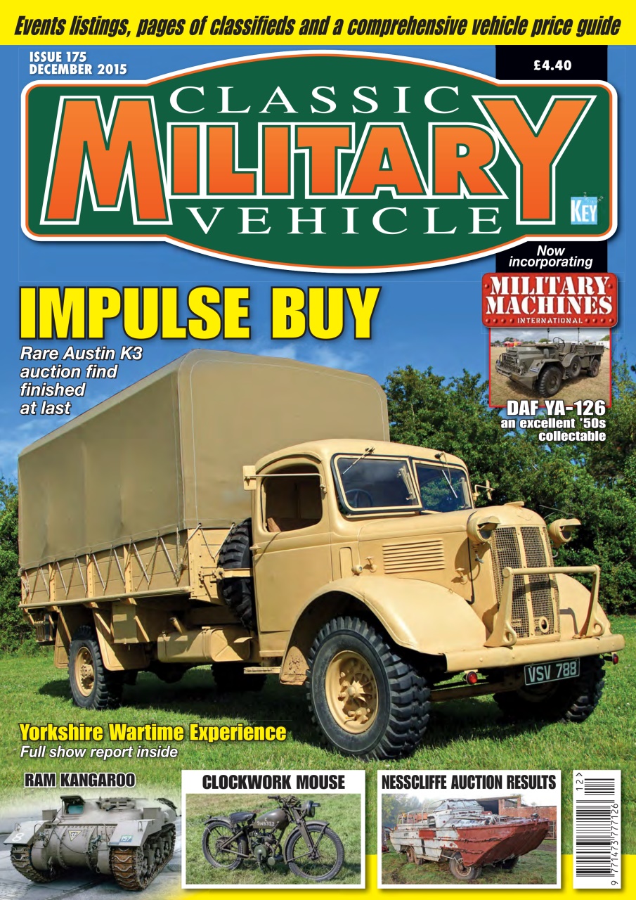 Classic Military Vehicle Magazine December 2015 Back Issue