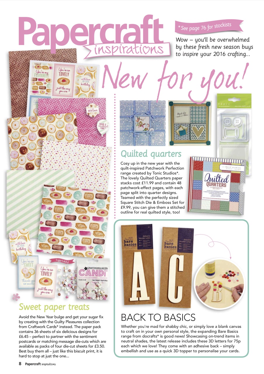 Papercraft Inspirations Magazine - January 2016 Back Issue