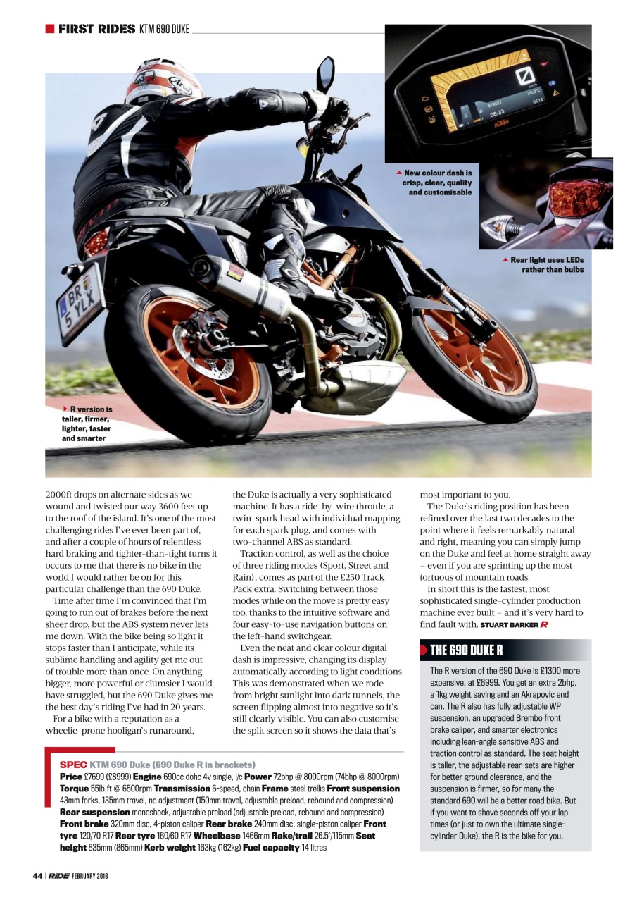 Ride Magazine - February 2016 Back Issue