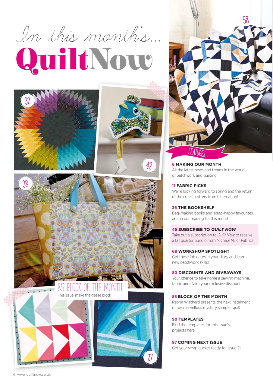 Quilt Now Magazine 20 Back Issue