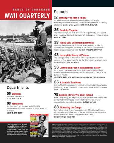 WWII QUARTERLY Spring 2017 Journal of the Second World War WWII QUARTERLY Spring 2017 Journal of the Second World War