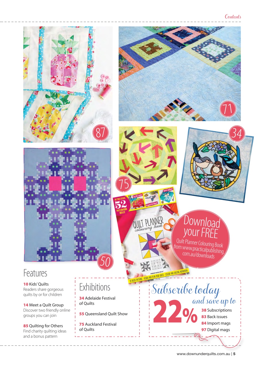 Down Under Quilts Magazine 175 Back Issue