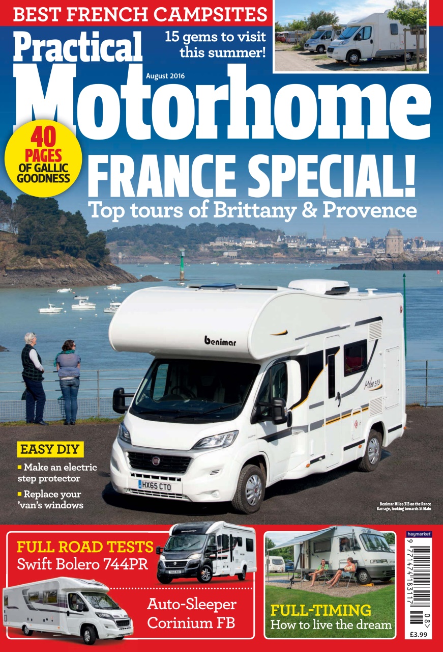 Practical Motorhome Magazine August 2016 Back Issue