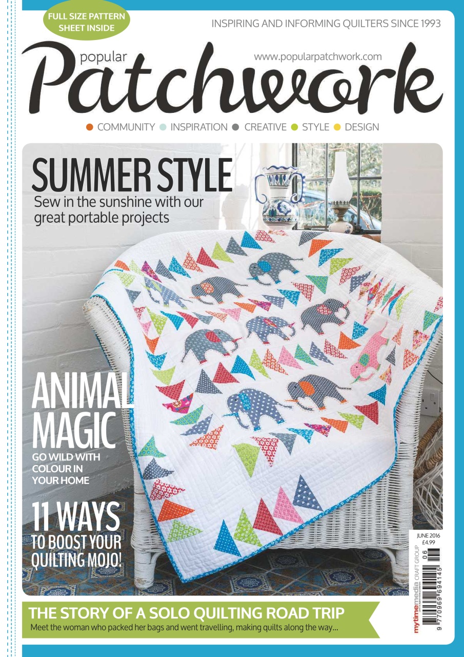Popular Patchwork Magazine June 2016 Back Issue