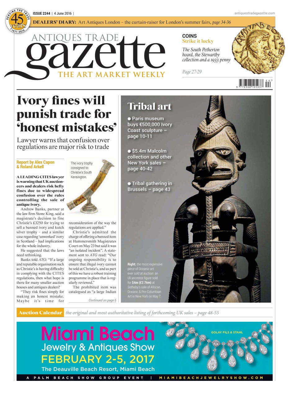 Antiques Trade Gazette Magazine 2244 Back Issue