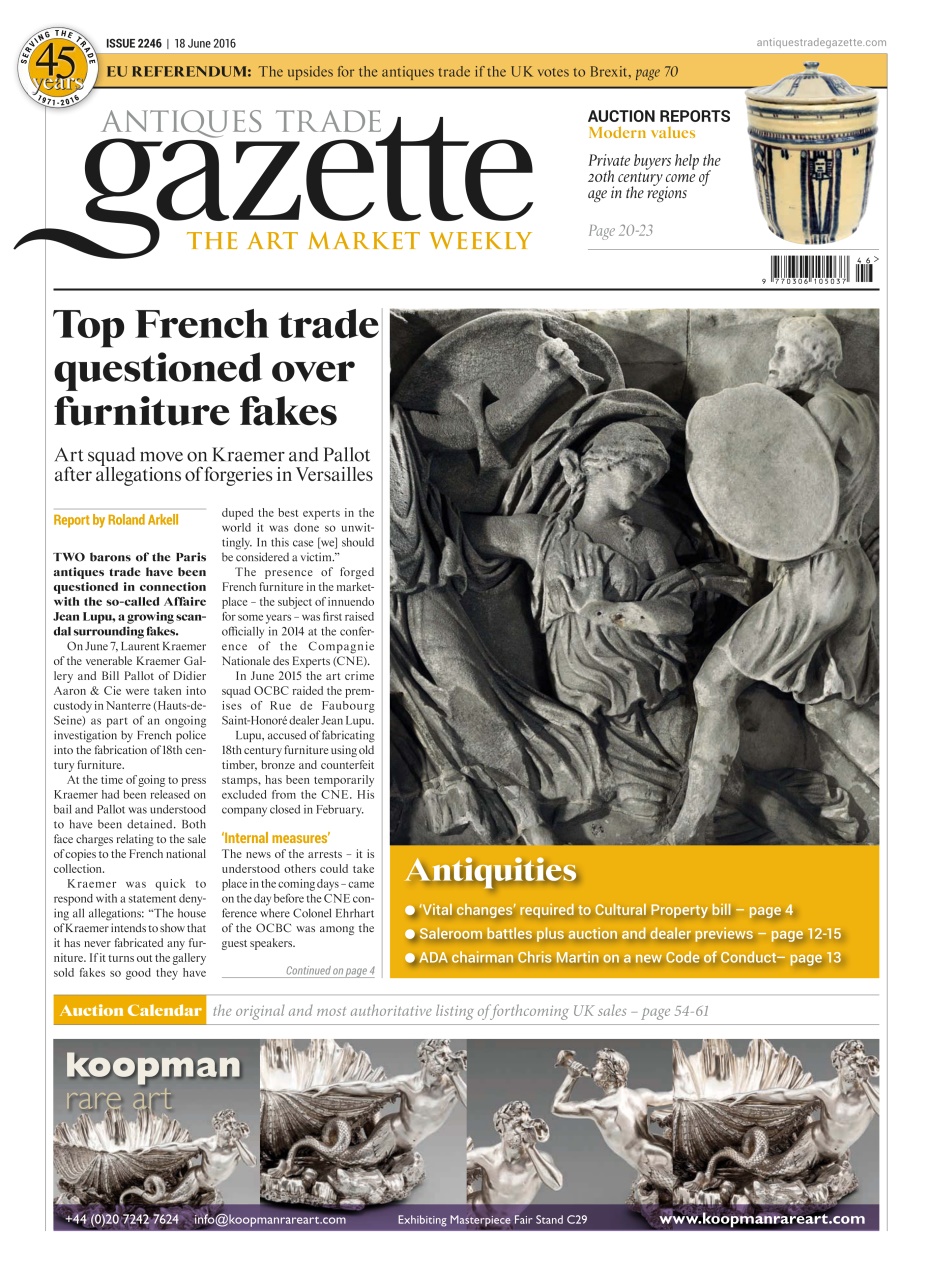 Antiques Trade Gazette Magazine 2246 Back Issue