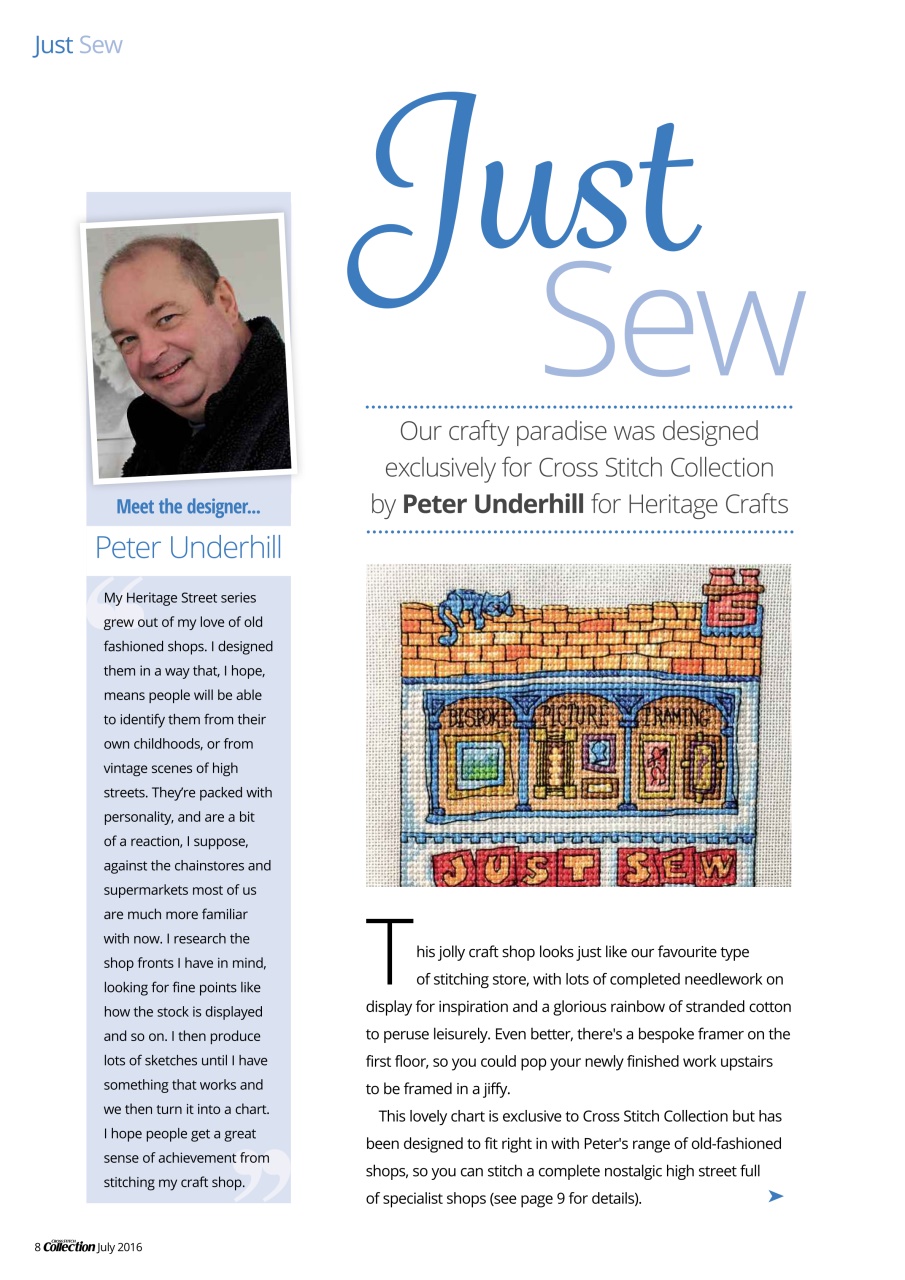 Cross Stitch Collection Magazine July 2016 Back Issue