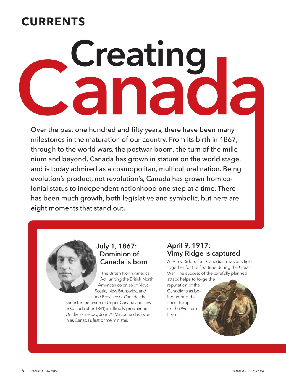 Canadas History Magazine Canada Day 150 The Countdown Begins