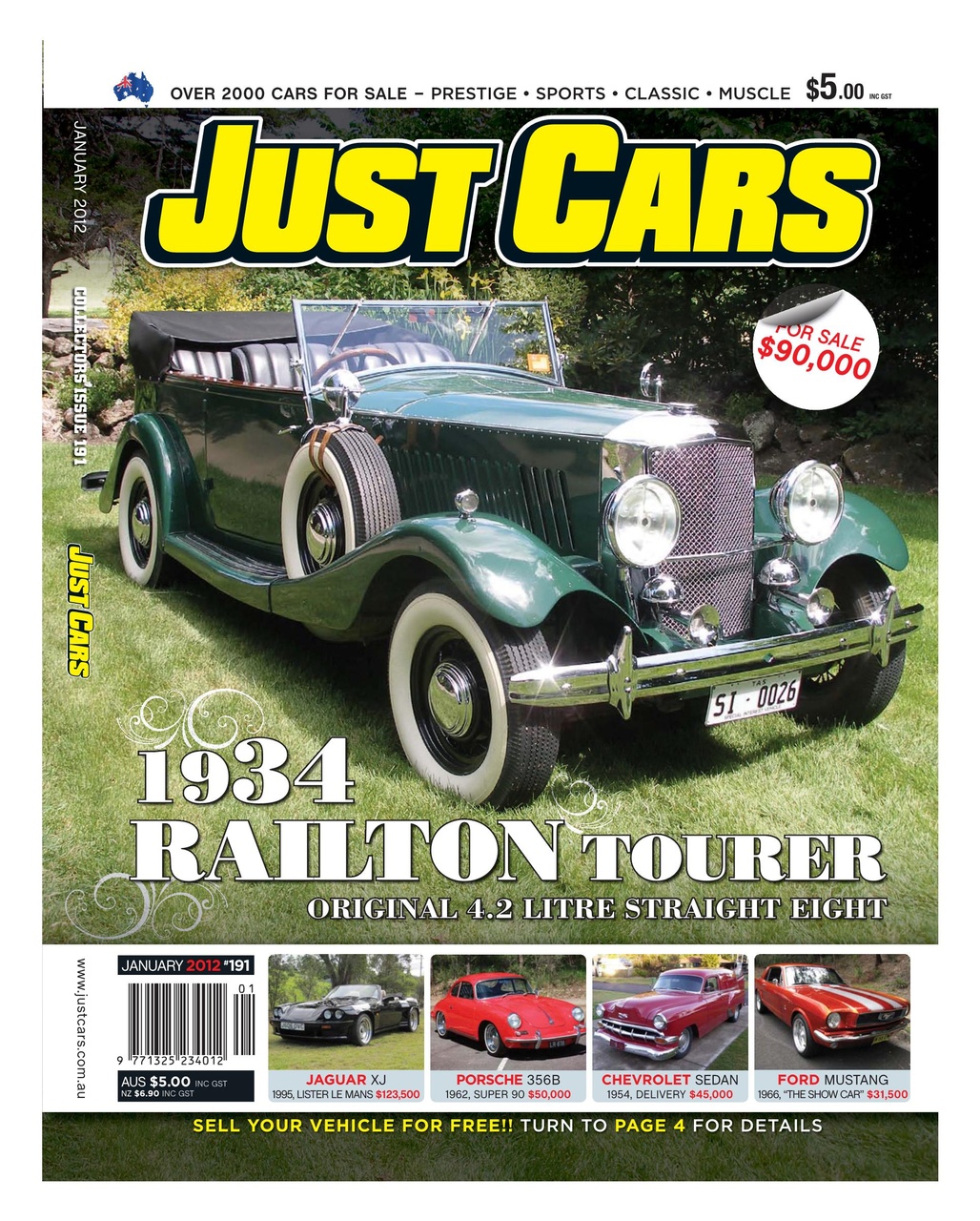 JUST CARS Magazine Just Cars January '12 Issue 191 Subscriptions