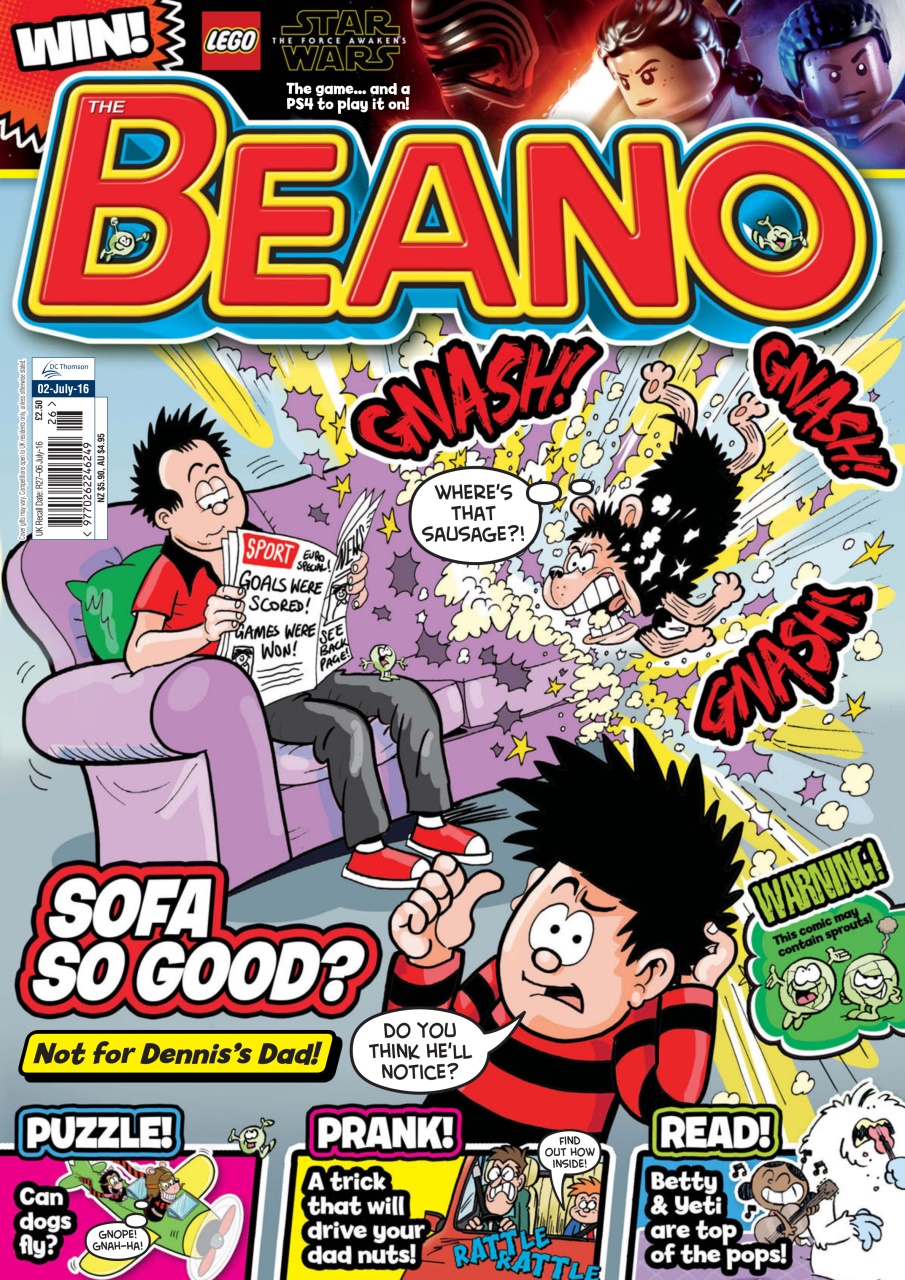 Beano Magazine - 2nd July 2016 Back Issue