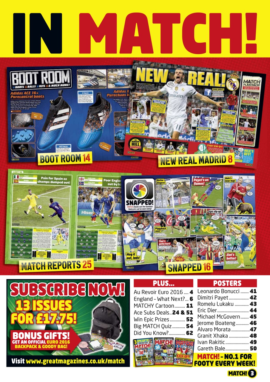 Match Magazine 5th July 2016 Back Issue
