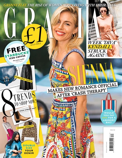 Grazia Magazine 22nd August 2016 Back Issue