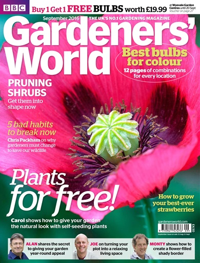 Bbc Gardeners World Magazine September Back Issue