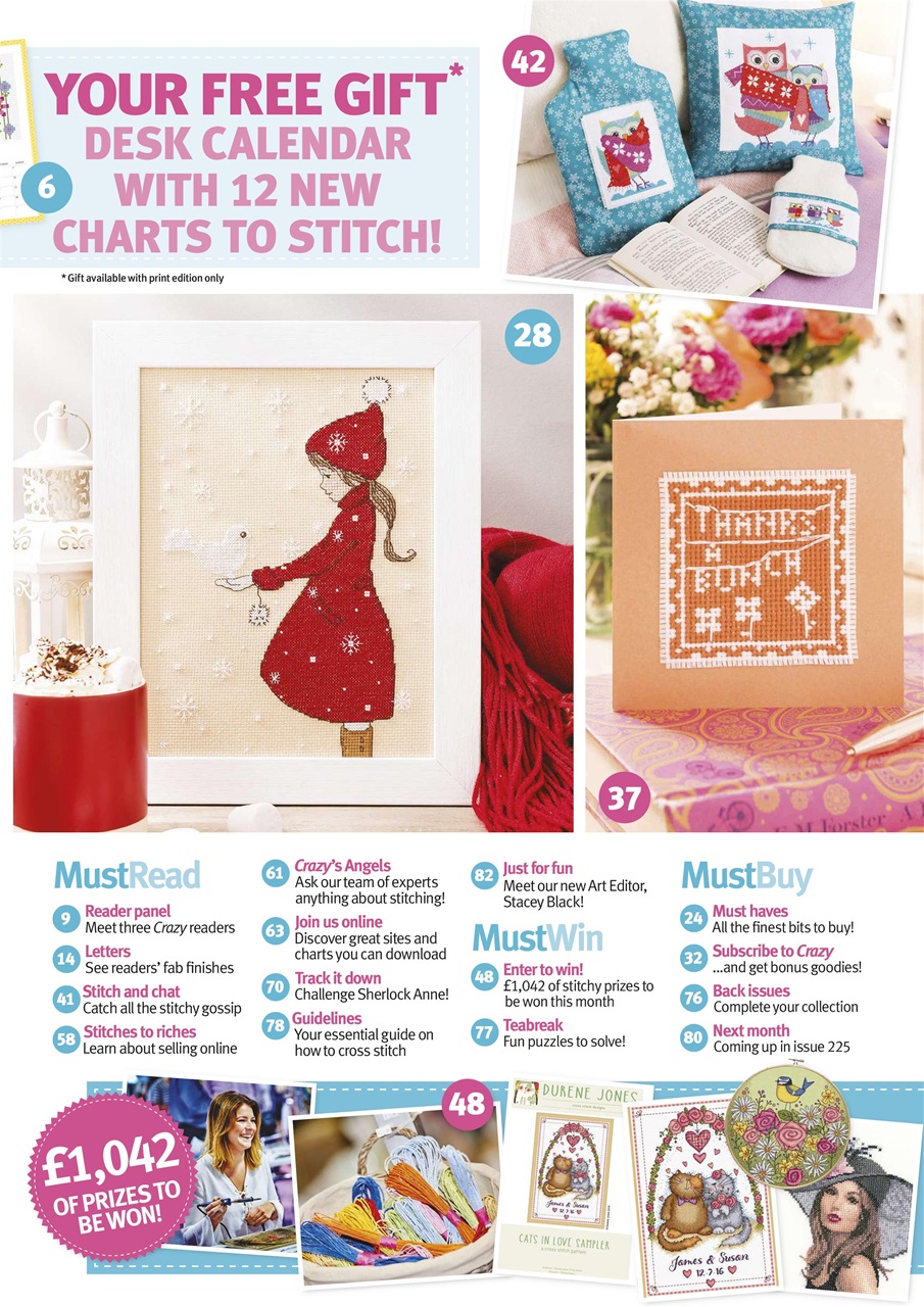Cross Stitch Crazy Magazine January 2017 Back Issue