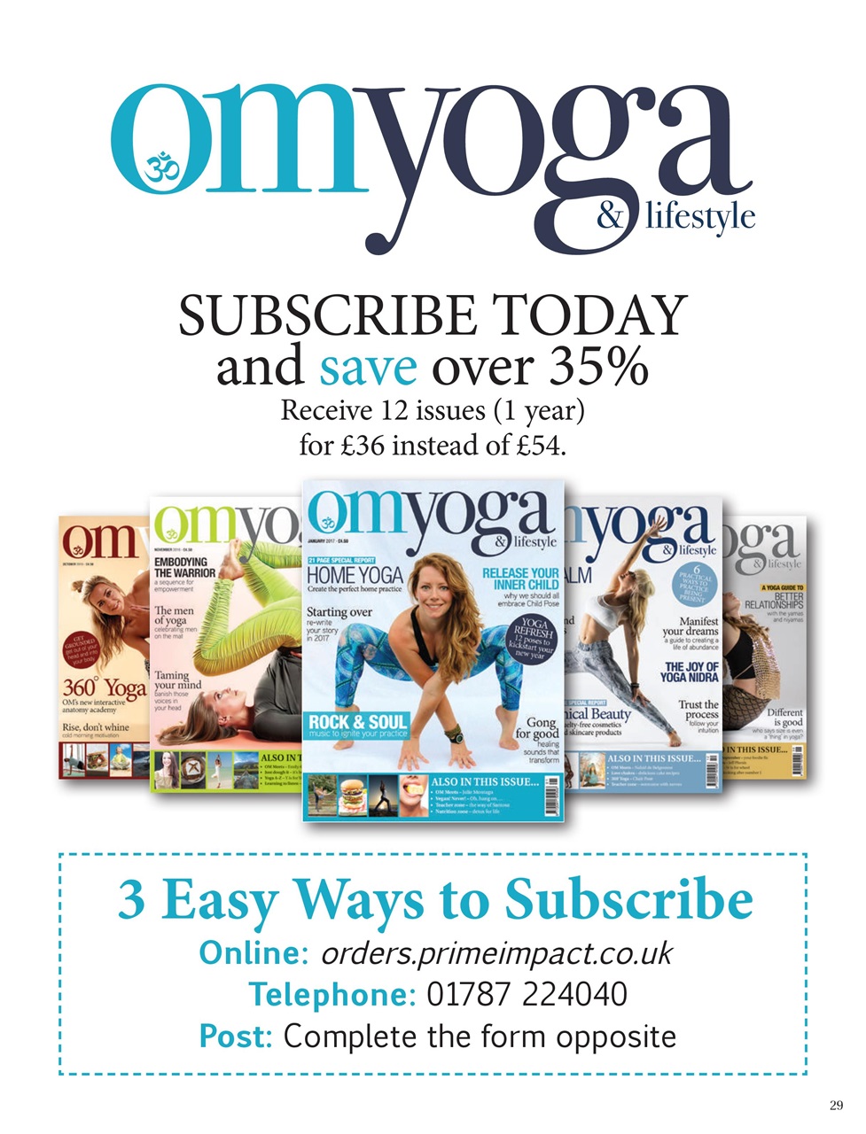 OM Yoga Magazine January 2017 Back Issue