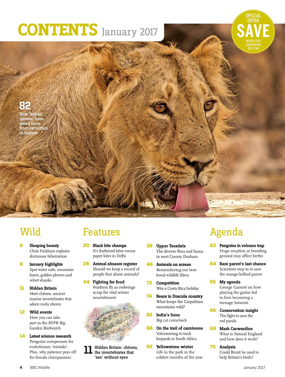 BBC Wildlife Magazine - January 2017 Back Issue