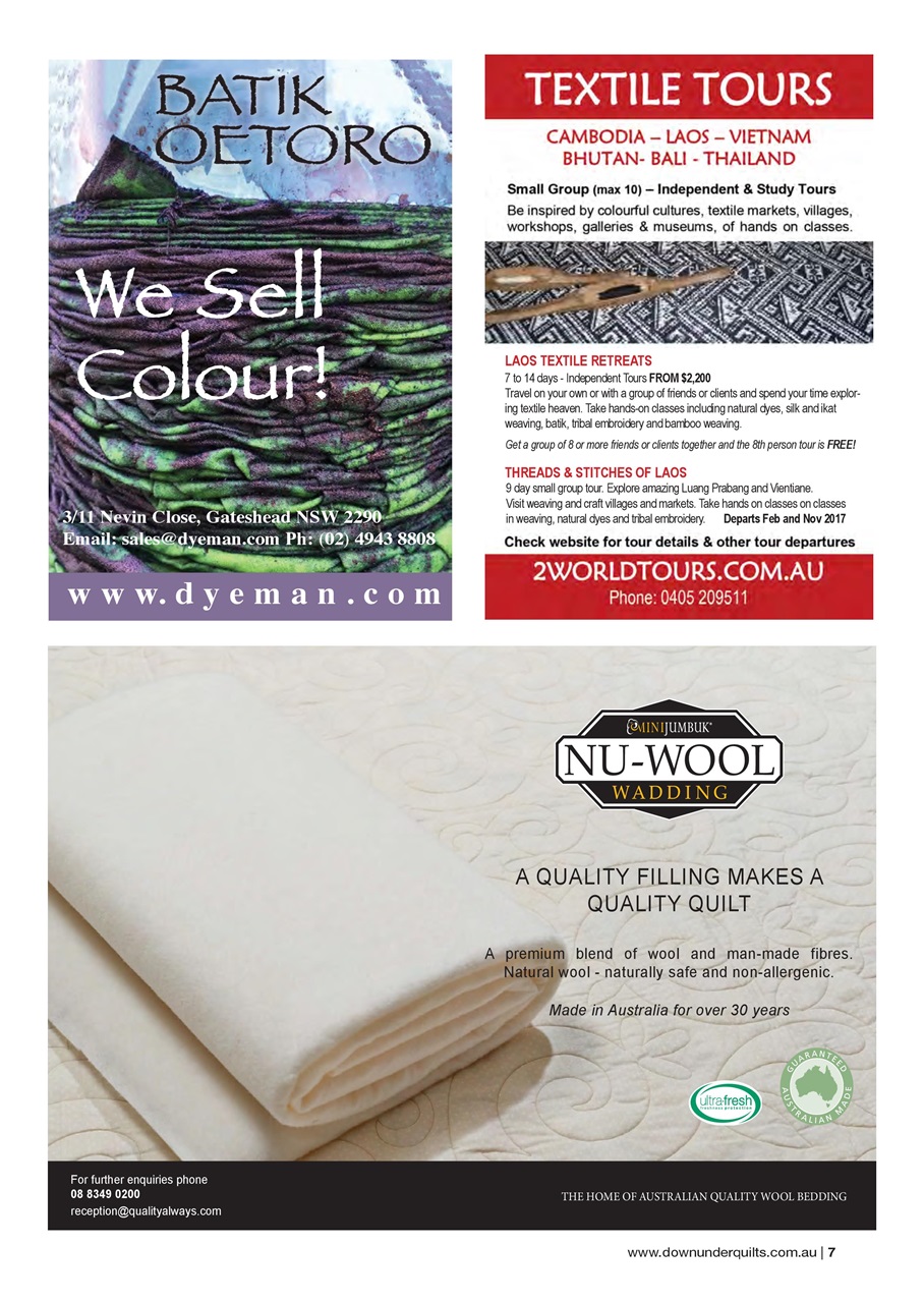 Down Under Quilts Magazine 178 Back Issue