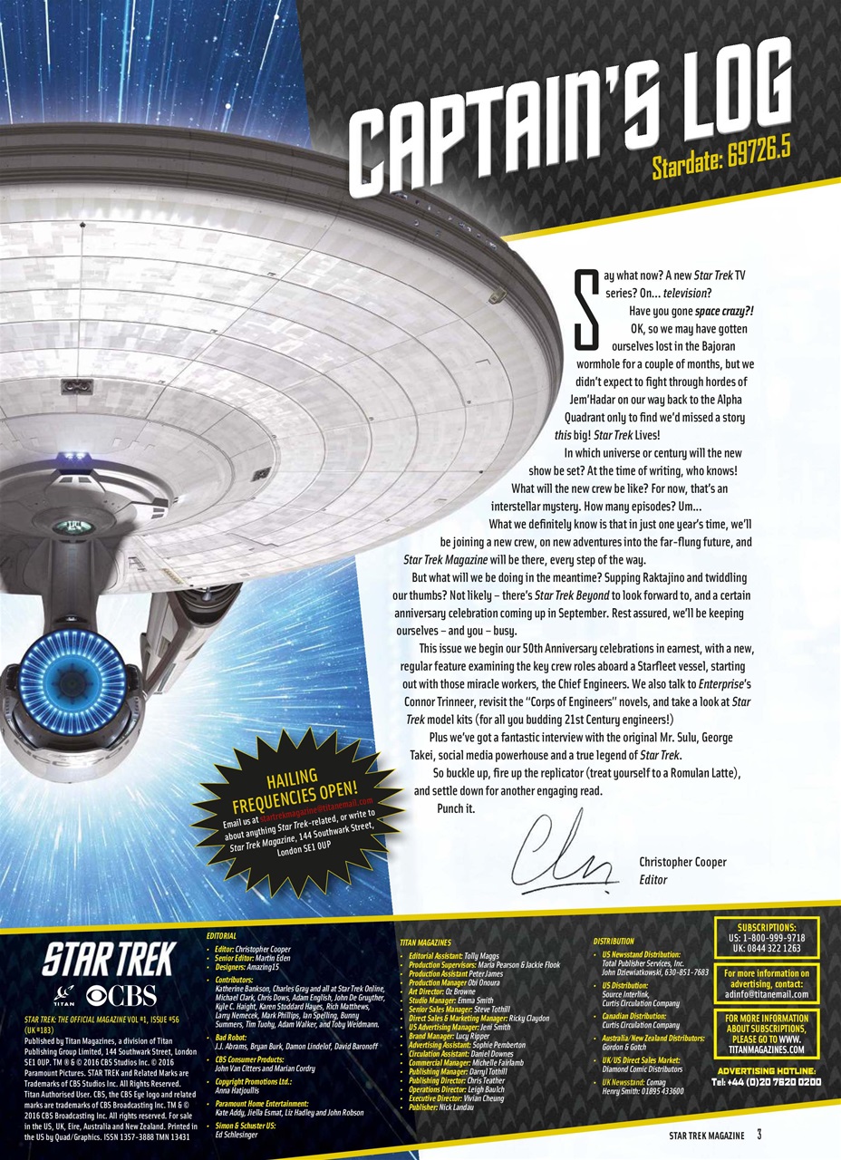 Star Trek Explorer Magazine - #56 Back Issue