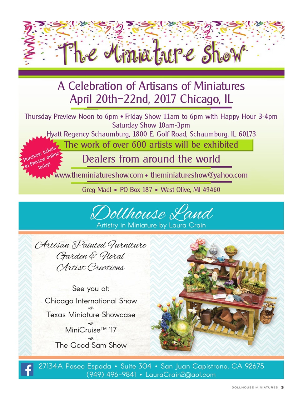 Dollhouse Miniatures Magazine Issue 57 Back Issue