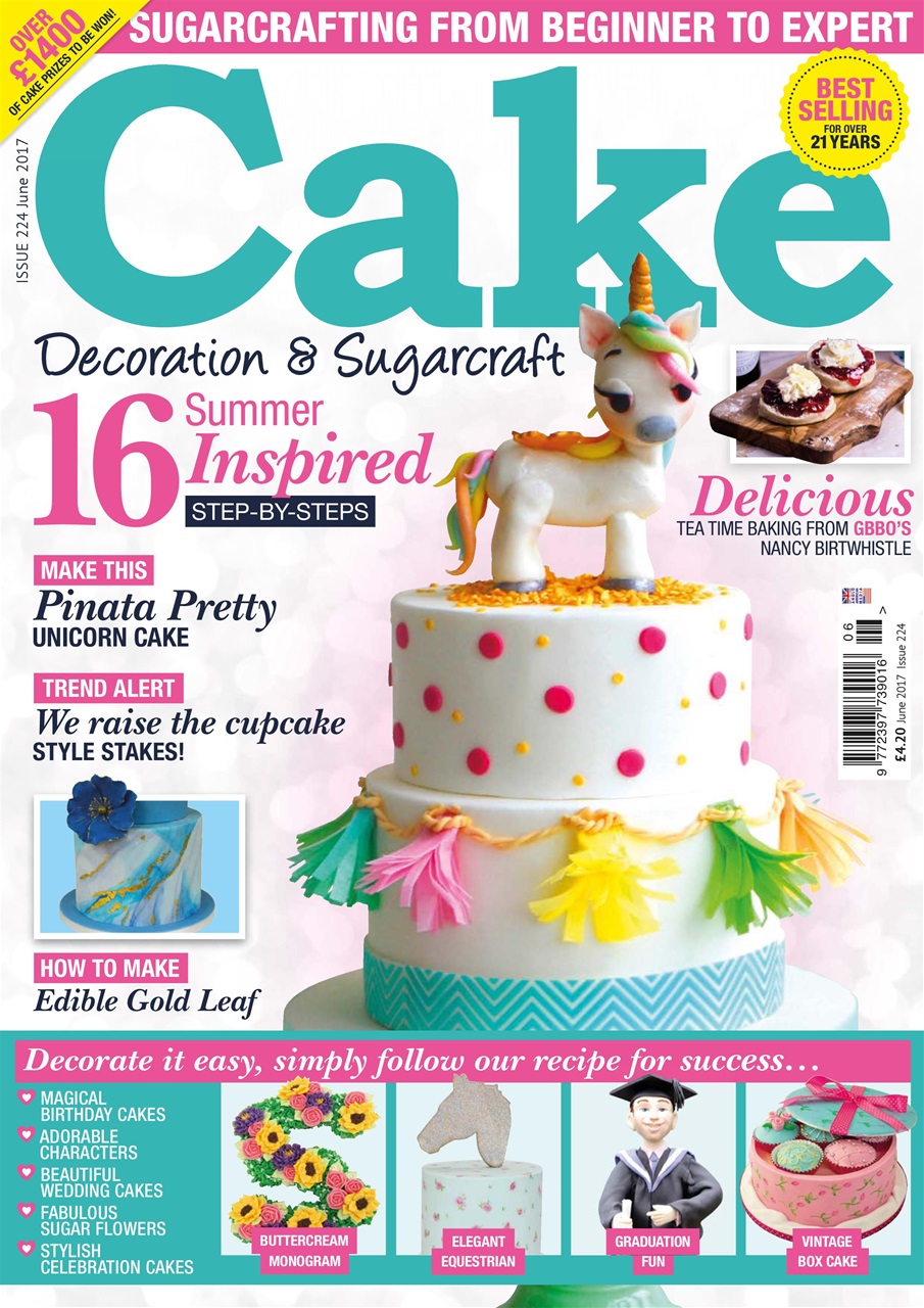 Cake Decoration & Sugarcraft Magazine June 2017 Back Issue