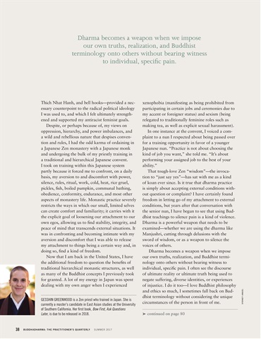 Buddhadharma Magazine The practitioner's Quarterly 15th Special Anniversary Buddhadharma Magazine The practitioner's Quarterly 15th Special Anniversary