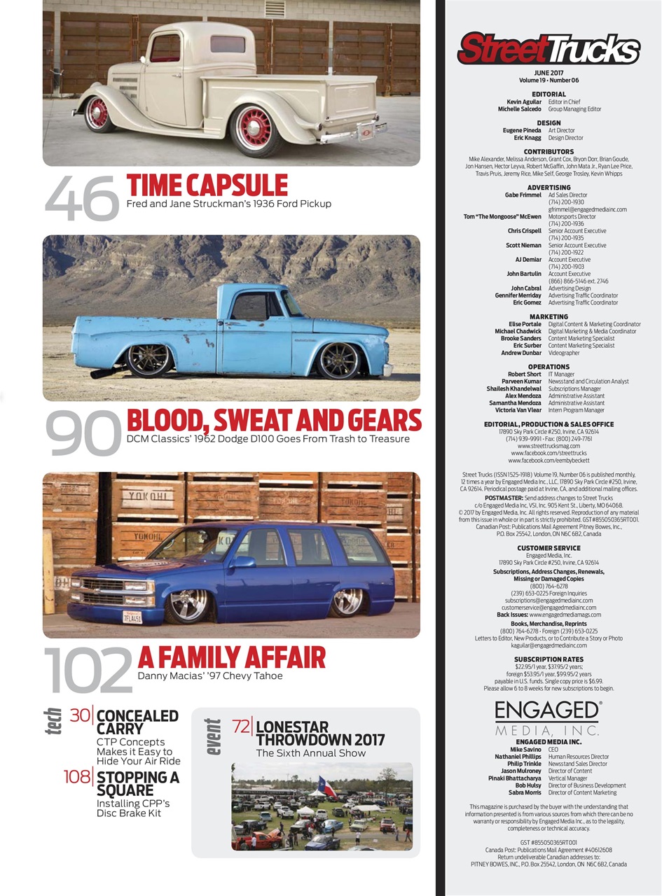 Street Trucks Magazine June 2017 Back Issue