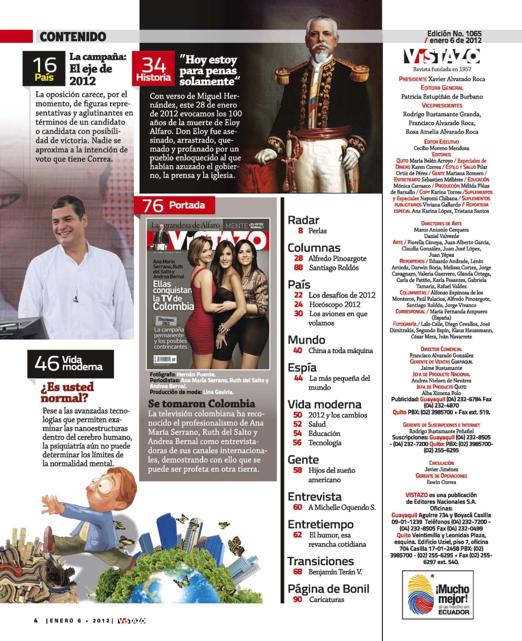 Revista Vistazo Magazine Vistazo 1065 Subscriptions Pocketmags