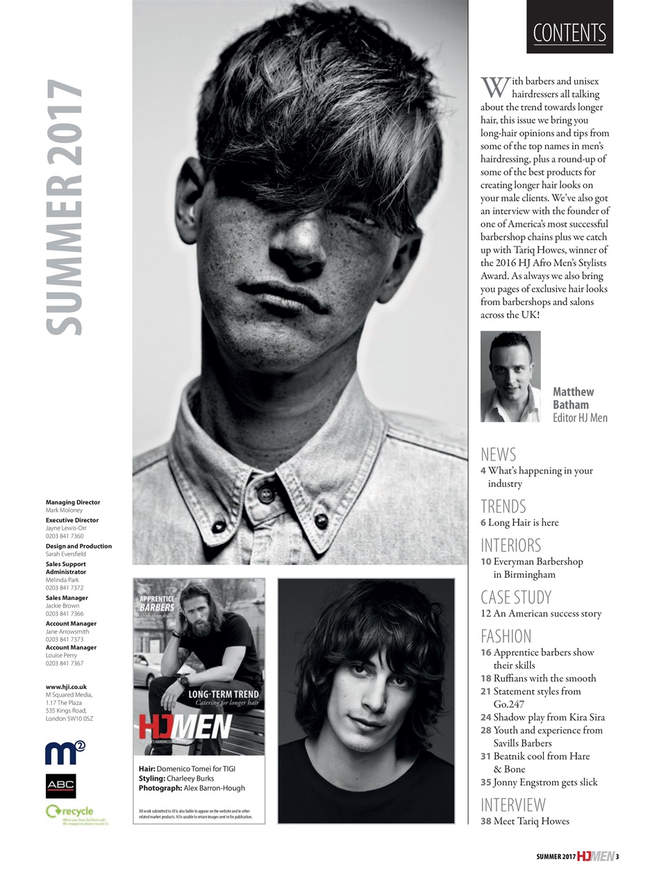 Hairdressers Journal Magazine - HJ Men Summer 2017 Back Issue