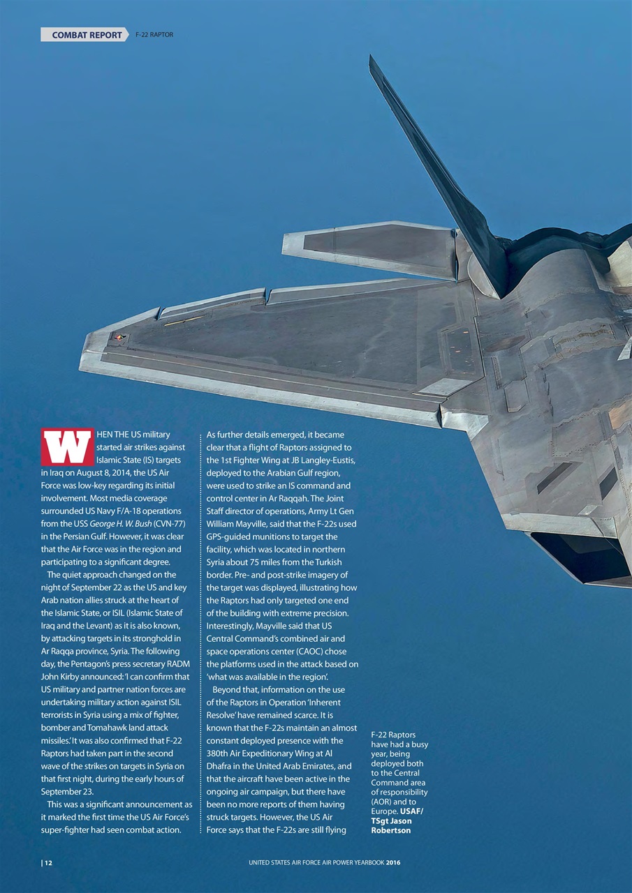 AirForces Monthly Magazine US Air Force Air Power Yearbook 2016