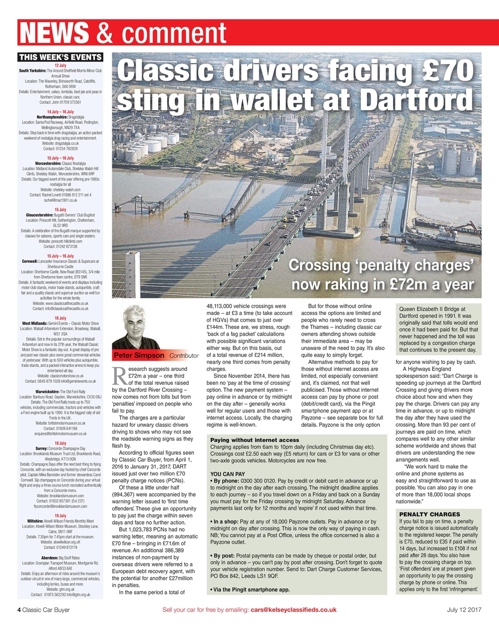 Classic Car Buyer Magazine 12 July 2017 Back Issue