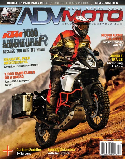 Adventure Motorcycle Magazine - JulyAugust 2017 Back Issue